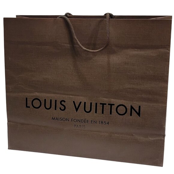 Louis Vuitton Paper Shopping Bag Tote Brown - Picture 1 of 6